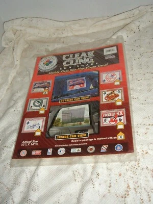 ATLANTA BRAVES CLEAR CLING SUN SHADE 10" X 14"  FILLERS 50% OF ALL UV RAYS REUSE - Image 1 of 2