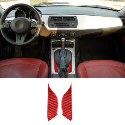 Cubierta lateral interior de fibra de carbono roja para BMW Z4 E85 2003-08 2 piezas Foto 1 de 4