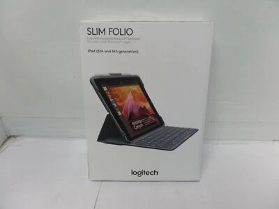 LOGITECH Slim Folio Case  Integrated Bluetooth Keyboard for iPad 5th and 6th Gen - Image 1 of 4