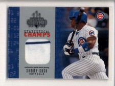 SAMMY SOSA 2003 DONRUSS CHAMPIONS STATISTICAL CHAMPS JERSEY #228/250 AK2693