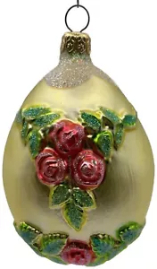 Patricia Breen Aleksandras Ei Blumen gelb Ostern Weihnachten signiert Ornament - Bild 1 von 10