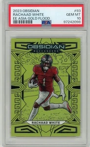 2023 Panini Obsidian Gold Flood #93 Rachaad White No 4 of 10 PSA 10 - Picture 1 of 2