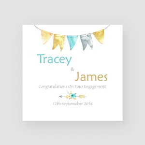 Felicitaciones personalizadas hechas a mano en tu tarjeta de compromiso - CUALQUIER NOMBRE Y FECHA - Imagen 1 de 3