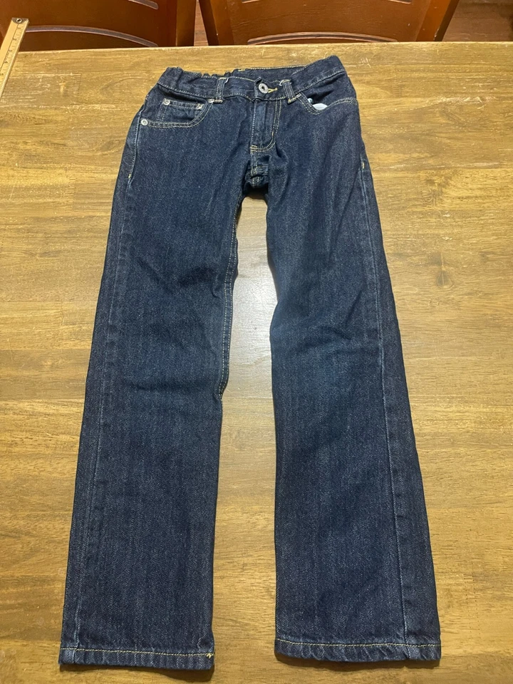 Jeans Faded Glory, para niño talla 10S, azul, denim, pierna recta, bolsillos Foto 1 de 4