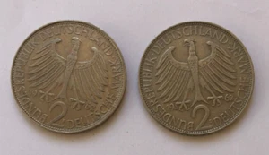 1962 D, F GERMANY - Federal Republic 2 Mark  / Max Planck / KM# 116 - Picture 1 of 2