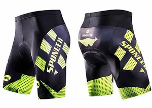 SPONEED Padded Cycling Shorts Men Stretchy Road Bike Tights Bicycle Bottoms - Picture 1 of 16