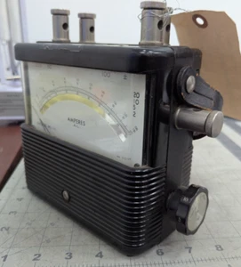 Vintage Weston 582 AC Ammeter Bakelite And Leather Portable Case [C0S4]#4 - Picture 1 of 7