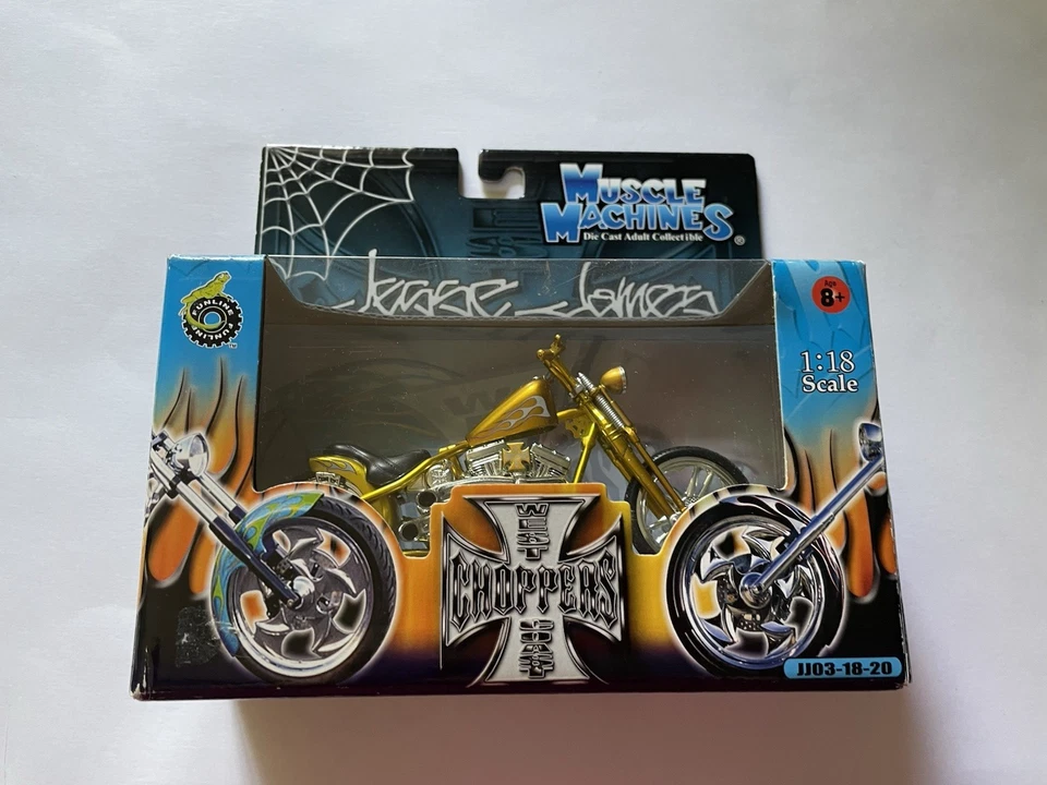 Bicicleta JESSIE JAMES CHERRY CFL JJ03-18-20 ESCALA 1:18 MÁQUINAS MUSCULARES NUEVAS EN CAJA Foto 1 de 4