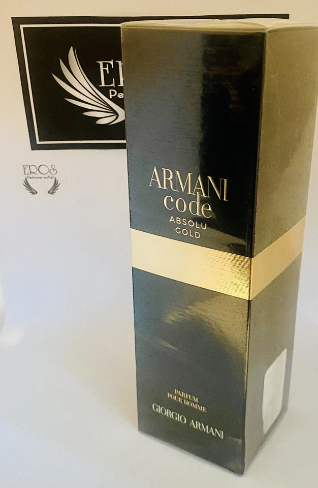 Giorgio Armani Code Absolu GOLD Parfum Pour Homme 3.7 盎司 110 毫升男士香水 — 第 1/1 张图片