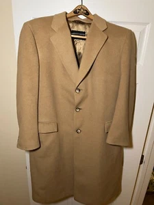 Vintage Pierre Cardin Cashmere Overcoat 24K Camel Tan Long Coat Size Unknown - Picture 1 of 14