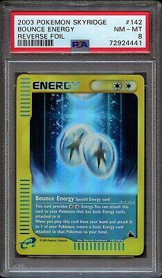 2003 Pokemon Skyridge Bounce Energy - Reverse Holo #142 PSA 8 NM Mint