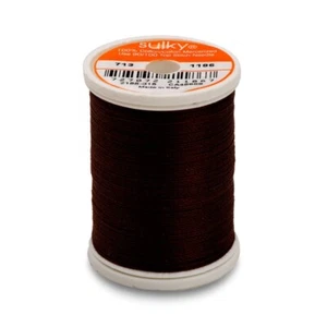GUTERMANN SULKY DUNKELBRAUN FARBE 1130 12 WT FADEN 330 YD ÄGYPTISCHE BAUMWOLLE - Bild 1 von 2