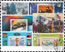 Fogli in miniatura Liberia : 25 diversi Collezione