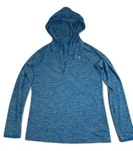 Sudadera con capucha Under Armour para mujer S azul holgada cuello en V jaspeado (se quita la etiqueta) - Imagen 1 de 6