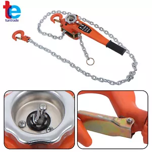 Manual Chain Hoist 1.5 Ton 3300LB Capacity 10FT Lift G80 Manganese Steel Chain - Picture 1 of 17