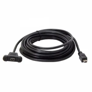 Mini 5 Pin Panel Mount Extension Cable | Male to Female | 5m - Picture 1 of 11