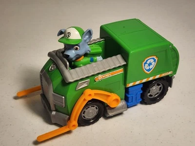 Nickelodeon Paw Patrol Rocky's Recycle Truck moveable Arms with Rocky - Image 1 of 4