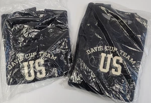 PAIR! NEW in package 2002 Davis World Cup Tennis USA Sweatshirt LARGE and MEDIUM - Picture 1 of 5