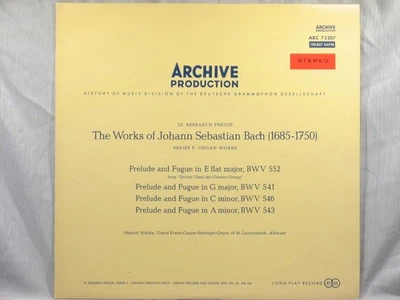 Bach - Organ Works - Helmut Walcha - AP History of Music ARC 73 207 (198 807) - Image 1 of 4