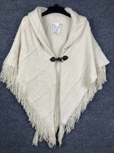 Charter Club Womens One Size Cream Ivory Toggle Close Shawl Collar Sweater EUC - Picture 1 of 4