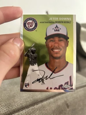 2023 Topps Chrome Rookie Autographs Jeter Downs #RA-JDO SuperFractor /1 (AU, RC) - Image 1 of 2
