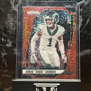 🔥2024 Panini Prizm Football Ahmad "Sauce" Gardner Red Sparkle SSP🔥NY JETS - Picture 1 of 1