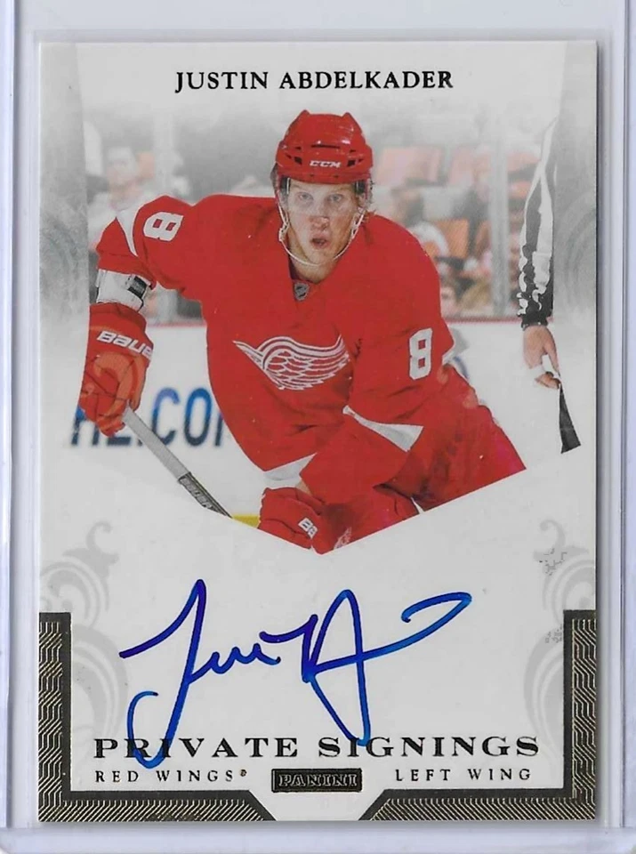 2011-12 Panini “Private Signings” Justin Abdelkader #JAB – Detroit Red Wings - Image 1 of 1