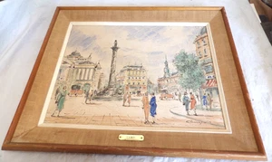 Pintura al óleo Campi vintage firmada Trafalgar Square Londres - Imagen 1 de 5
