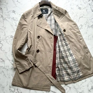 Burberry Black Label Nova Check Trench Coat with Belt Beige Size M Made in Japan - Picture 1 of 24
