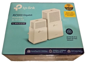 TP-LINK TL-WPA7510 Kit AV1000 Gigabit Powerline ac Wi-Fi TL-PA7010 Extender - Afbeelding 1 van 4
