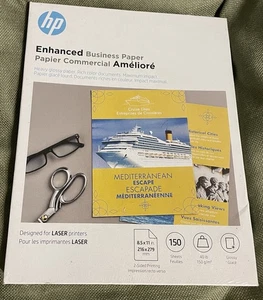 NIP HP Enhanced Business Paper Glossy (150 SHEETS) 8.5 x 11 in 40 LB laser print - Picture 1 of 5