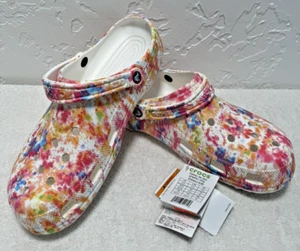 Zueco CROCS Clásico Tie Dye Gráfico (Talla 10M/12W) Naranja Zing/Multicolor-NUEVO - Imagen 1 de 8