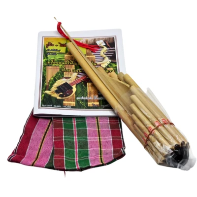 Flauta Wote Bambú Instrumento Musical Llave Am Madera Hecho a Mano Isan Panpipe Wot Laos Foto 1 de 4