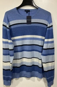 Peter Millar Crown Crafted Mens Tahoe Blue Serene Multi Color Crew XL $395 - Picture 1 of 10