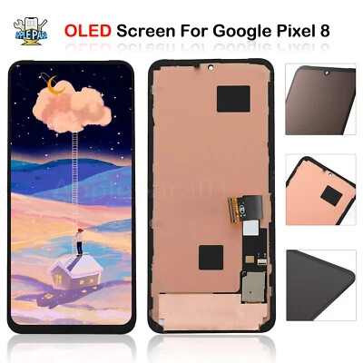 OLED For Google Pixel 8 LCD Display Screen Assembly Replacement w/Frame Black - Image 1 of 4