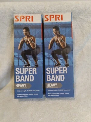 SPRI SUPER BAND BANDA DE ENTRENAMIENTO PESADO DURADERA 40" L X 1" CON NUEVO EN CAJA Lote de 2 Foto 1 de 3