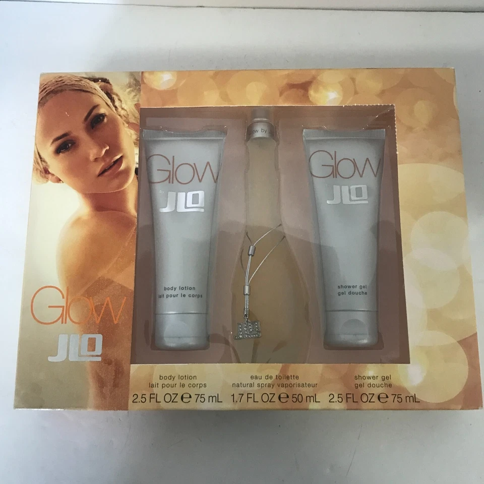 Glow by JLO 3 Piezas Set de Regalo Loción Corporal Eau de Toilette Gel de Ducha Coty Nuevo en Caja Foto 1 de 4