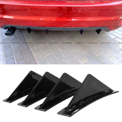 For Mercedes-Benz CLA200 CLA250 Rear Bumper Lip Splitter Diffuser Glossy Black - Image 1 of 4