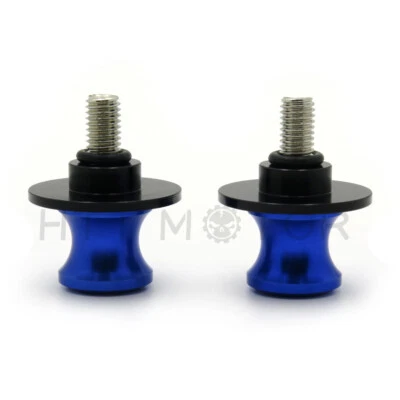 HongK Blue 8mm Swingarm Spools Sliders For Kawasaki Z750 Z1000 Ninja ZX10R ZX6R - Image 1 of 4