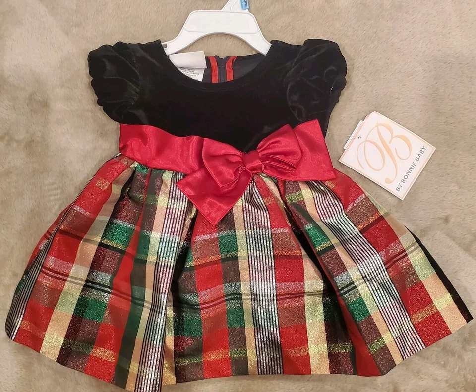 Baby Girl Dress 2 piece. Size 6-9M. By Bonnie Baby. New with tags - Image 1 of 4