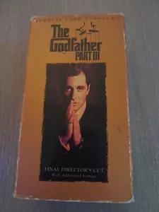 1997 Paramount The Godfather Part III Final Director's Cut VHS Untested - Foto 1 di 4