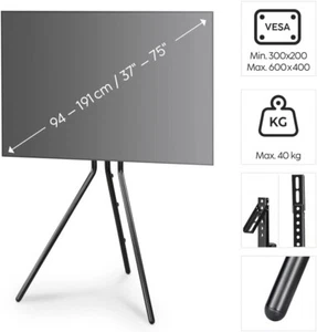TV-Ständer Hama freistehend höhenverstellbar 191 cm (75") bis 40 kg 220870 - Bild 1 von 6