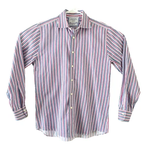 Charles Tyrwhitt Men's Slim Fit Button Front L/S Shirt 16/35 Striped Multicolor - Picture 1 of 6