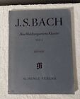 J.S. Bach Das Wohltemperierte Klavier Teil I 1974 PB Paperback Music Book