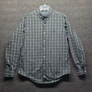 Ralph Lauren Men's Sz L Green Plaid Long Sleeve Button-Down Shirt - Picture 1 of 8