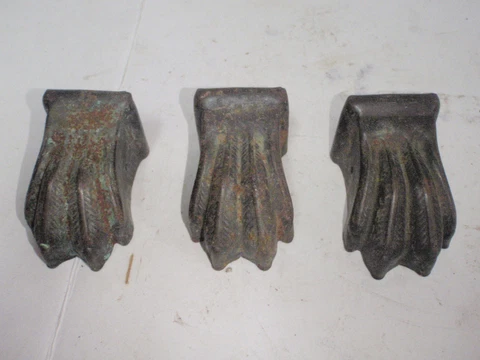 Vintage Antique Furniture Claw Foot Cap Toe Leg Cover 4Claw Cover