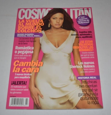 Cosmopolitan Magazine March 2004 Angelina Jolie Cover spanish mexico - Image 1 of 3