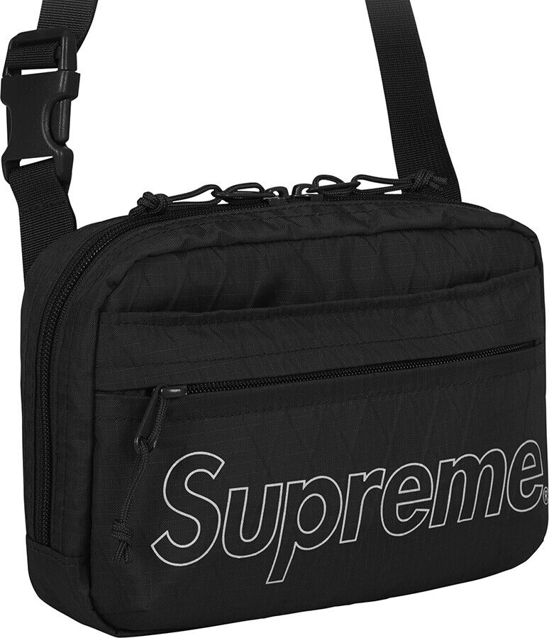 Supreme Shoulder Bag Black & Silver FW18 One Size Streetwear 