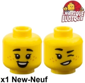LEGO 1x Minifig Kopf Kind Child Flecken Sommersprossen Lächeln Smile 3626pb3767 - Picture 1 of 1