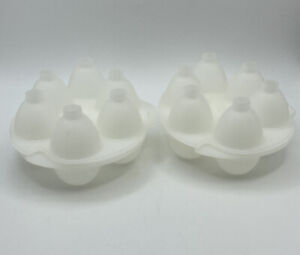 Vintage Set 2 JELL-O Jigglers Egg Molds Smooth Easter Jello Shots Pale EUC Clean